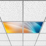 Gök Panel 60X60 LED Panel Aydınlatma Armatür Avize Sıva Altı Desenli 1x2 Ikili Grup 46510125SA - 6400K - Beyaz
