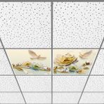 Gök Panel 60X60 LED Panel Aydınlatma Armatür Avize Sıva Altı Desenli 1x2 Ikili Grup 46510799SA - 6400K - Beyaz