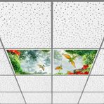Gök Panel 60X60 LED Panel Aydınlatma Armatür Avize Sıva Altı Desenli 1x2 Ikili Grup 46510814SA - 6400K - Beyaz