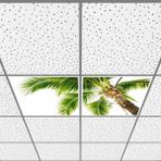 Gök Panel 60X60 LED Panel Aydınlatma Armatür Avize Sıva Altı Desenli 1x2 Ikili Grup 46510921SA - 6400K - Beyaz