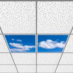 Gök Panel 60X60 LED Panel Aydınlatma Armatür Avize Sıva Altı Desenli 1x2 Ikili Grup 46511149SA - 6400K - Beyaz