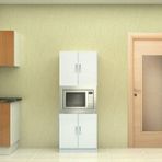 Gökberk GB-6003 %100 Mdf Fırın Bölmeli 4 Kapaklı Çok Amaçlı Dolap