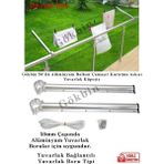 Gökbin Alüminyum Balkon Korkuluk Çamaşır Kurutma Askısı Yuvarlak 50mm Bağlantı Özellikli Gümüş