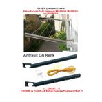 Gökbin Balkon Çamaşır Kurutma Askısı Alüminyum Küpeşte Çamaşır Askılığı Kurutmalık Kare 6x2.5 cm