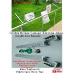 Gökbin Kare Küpeşte Çamaşırlık Alüminyum Balkon Korkuluk Çamaşır Kurutmalık Askısı Kızaklı 80x30mm ve 60x25mm uyumlu trend ürün