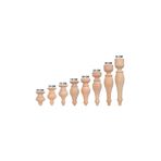 gökçe aksesuar 10 Cm Yükseklik 7,2 Cm Çap Mg-008-04 Ahşap Torna Ayak 4 Lü Set
