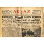 Gökçe Koleksiyon Akşam Gazetesi 13 Şubat 1948 - Ecnebi Bankalardaki Türk Paraları GZ71474