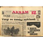 Gökçe Koleksiyon Akşam Gazetesi 19 Ocak 1964 - Muhterem Nur Boşanma Ilamını Aldı , Işın Kaan Bir Sene Evlenemeyecek GZ87694