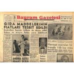Gökçe Koleksiyon Bayram Gazetesi 22 Temmuz 1956 - Eski Adliye Vekili Çiçekdağ Vefat Etti - Gıda Maddelerinin Fiatları Tesbit Edildi GZ120036