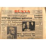 Gökçe Koleksiyon Dünya Gazetesi 4 Ekim 1963 - Ankara Hareketli Bir Gün Geçirdi GZ83024