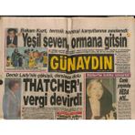 Gökçe Koleksiyon Günaydın Gazetesi 23 Kasım 1990 - Sezen Aksu Pipoyu Bırakmış , Yeniden Sigaraya Başlamıştı GZ85155