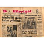 Gökçe Koleksiyon Hürriyet Gazetesi 3 Eylül 1963 - Vatandaşa Kolay Hizmet Için Istanbul Iki Vilayet Haline Getirilecek GZ72004