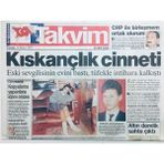 Gökçe Koleksiyon Takvim Gazetesi 14 Mart 1997 - Nukhet Durunun Gözleri Kamaştı GZ42884