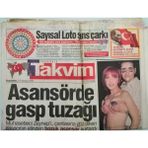 Gökçe Koleksiyon Takvim Gazetesi 19 Mart 1997 Sevgi Yağmuru ve Türkan Şoray - GZGZ44294