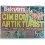 Gökçe Koleksiyon Takvim Gazetesi 8 Mart 2001 - Cimbom Artık Turist GZ35368