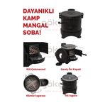 Gökçelik Yanmaz Mat Boyalı Kamp Sobası- Mangal Soba