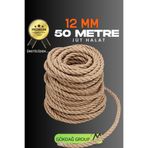 GÖKDAĞ GROUP 12 MM 50 Metre Jüt Halat Dekoratif Hasır İp Urgan Maket