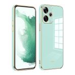 GOKEN Xiaomi Redmi 13 4G / Poco M6 4G için Kılıf, Yumuşak İnce İnce Pürüzsüz Esnek Telefon Kılıfı, Moda Kaplama Kenarlı Kılıf, TPU Darbeye Dayanıklı Silikon Tampon Koruyucu Kabuk, yeşil