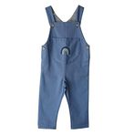 Gökkuşağı Desenli Mavi Bebek Salopeti (18-24 Ay)