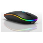 Gökkuşağı Kablosuz Rgb Ledli Şarjlı 2.4ghz Wireless Mouse Siyah