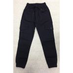 Gökkuşağı Modern Fit Kargo Cep Erkek Çocuk Pantolon Siyah 12 Yaş Düz Desenli Pamuklu Kumaş