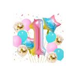 Gökkuşağı Rengarenk Yıldız Balon Set 1 Yaş