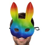 Gökkuşağı tavşan maskesi | gökkuşağı kadın tavşan maskesi - Cosplay süslü elbise sahne ergonomik uzun kulaklı eşcinsel geçit töreni gurur günü paskalya karnavalı