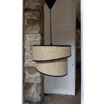 Göksu Lighting Rattan Model Eğik İkili Avize Mutfak Hol Antre Balkon Kıs Bahçesi Oturma Odası