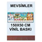 Göktuğ Hediyelik Mevsim Şeridi Okul Posteri 2025 2026Takvimli, Okul,kreş, Anasınıfı, Ortaokul Duvar 150x50 cm