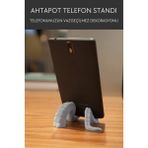 Göktürk3D Ahtapot Telefon Tutucu | Dekoratif Telefon Standı | Modern Telefon Tutacağı | Telefon Tutucu Aparat - Gümüş