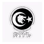 Göktürkçe Kurt Ay ve Hilal 20 CM Araba Oto Sticker Siyah