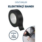 GÖKTÜRKLER Siyah İzole Elektrikçi Bandı 0.13mm x 19mm x 10 Yds