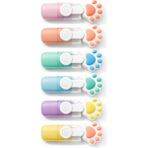Gökyüzü Işığı Sevimli Tatlım Fosforlu Mini Keçeli Kalem - 6lı Set - Kedi TIRNAĞI-FOSFOR01 - 1 Adet - Çok Renkli
