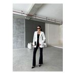 Gökyüzü Moda ELLO ETİKETLİ ÇENGELLİ İĞNE DETAYLI CEKET - Beyaz