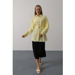 Gökyüzü Moda Kuşak Detaylı Tunik Gömlek - Sarı