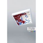 Gökyüzü Panel 1X1-Tekli-60X60-Tavana Yapışık Led Panel-54W-Sıva Üstü-Kolay Montaj-Kırmızı Ağaçlı- Led