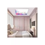 Gökyüzü Panel 54Watt-60X60 Ölçü-Beyaz Ledli-Tavan Avize-Mavi Rüya Baskılı-Tavana Yapışık Lamba-Yatak Odası Avize-