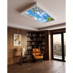 Gökyüzü Panel 60X120 106W, Sıva Üstü, Güçlü LED Aydınlatma, Ağaçlar Gökyüzü, Tavan Armatürü - Beyaz-6500K