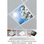 Gökyüzü Panel 60X60 Taş Yünü Asma Tavan Ledi