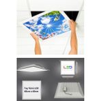 Gökyüzü Panel Asma TAVAN-60 cm x 60 cm -SIVA ALTI-54W-6500 K-Beyaz-Led Panel-Led Armatür-Taş Yünü Asma Tavan-Ofis Tavan - 1