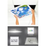 Gökyüzü Panel Asma Tavan-60Cmx60cm-Sıva Altı-54W-6500 K-Beyaz-Led Panel-Led Armatür-Taş Yünü Asma Tavan-Ofis Tavan