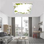 Gökyüzü Panel Baharlım Tavan AVIZE-60 x 60-LED-54WATT-TAVANA Yapışık Lamba-Ev Aydınlatma-Modern Salon Avizeleri- Uv Baskı - Beyaz - 1