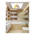 Gökyüzü Panel Banyo Avize-60Cmx60cm-54Watt-Led-Armatür-Wc-Aydınlatma-Desenli-Panel-Banyo-Led-Su Almaz Led Lamba-A+
