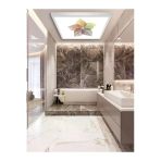 Gökyüzü Panel Banyo Avize-60X60-54W-Led-Armatür-Wc-Aydınlatma-Desenli-Panel-Banyoled-Ip54-55 Su Almaz Led-Tekli