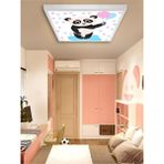 Gökyüzü Panel Genç Odası AVIZE-60 cm x 60 cm -54WATT LED-6500 Kelvin (Beyaz)-Hepsiburada Avizeler-Balonlu Ayıcık - 1