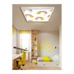Gökyüzü Panel Genç Odası Avize-60Cmx60cm-54Watt-Led-6500 Kelvin (Beyaz)-30M2 Alan Homojen Aydınlatma-Uv Baskı Led