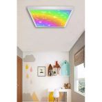 Gökyüzü Panel Genç Odası Avize-60Cmx60cm-54Watt Led-6500 Kelvin (Beyaz)-Gökkuşağı Avize-Hd Alan Homojen Aydınlatma