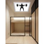 Gökyüzü Panel Genç Odası Avize Halterci LED AYDINLATMA-60W-60 x 60 LED Lamba, Modern Çerçeve - Beyaz - 1