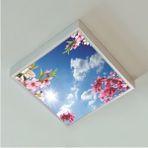 Gökyüzü Panel Ledli Yatak Odası 60WATT AVIZE-60 cm x 60 cm - Tavana Yapışık-Kolay Montaj Avize - Beyaz - 1