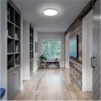 Gökyüzü Panel Lüks Yuvarlak Avize 25WATT-30 cm x 30 cm Lüks LED Aydınlatma, Lüks Yuvarlak Koridor-Hol Avize - Beyaz - 1